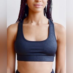 Zyia Active Black Bomber Bra - Size Large - New With Tags